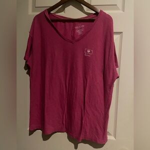 Women’s pink large Kansas state v-neck t-shirt